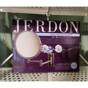 JERDON 2-Sided Wall 8" Bronze Mirror 5X-1X Magnification Extends 13.5” JP7506BZ